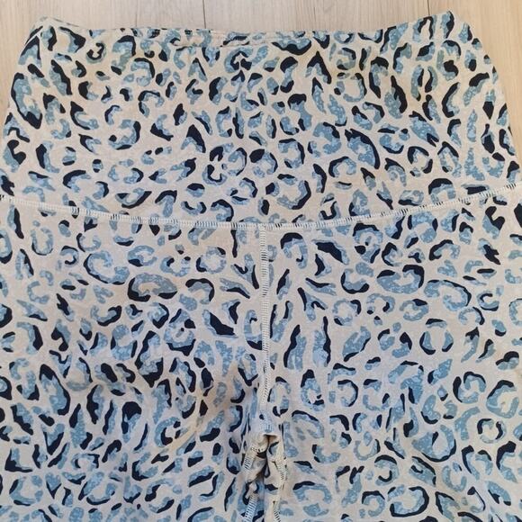 Varley Century 7/8 Leggings Blue Ivory Cheetah Print Size S - Picture 6 of 7